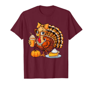 Turkey Thanksgiving Shirt Women Girls Turkey Thanksgiving T-Shirt