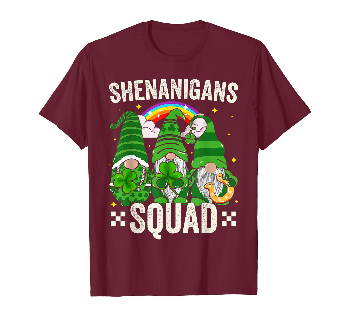 St Patricks Day Gnomes Women Shenanigans Squad Saint Pattys T-Shirt