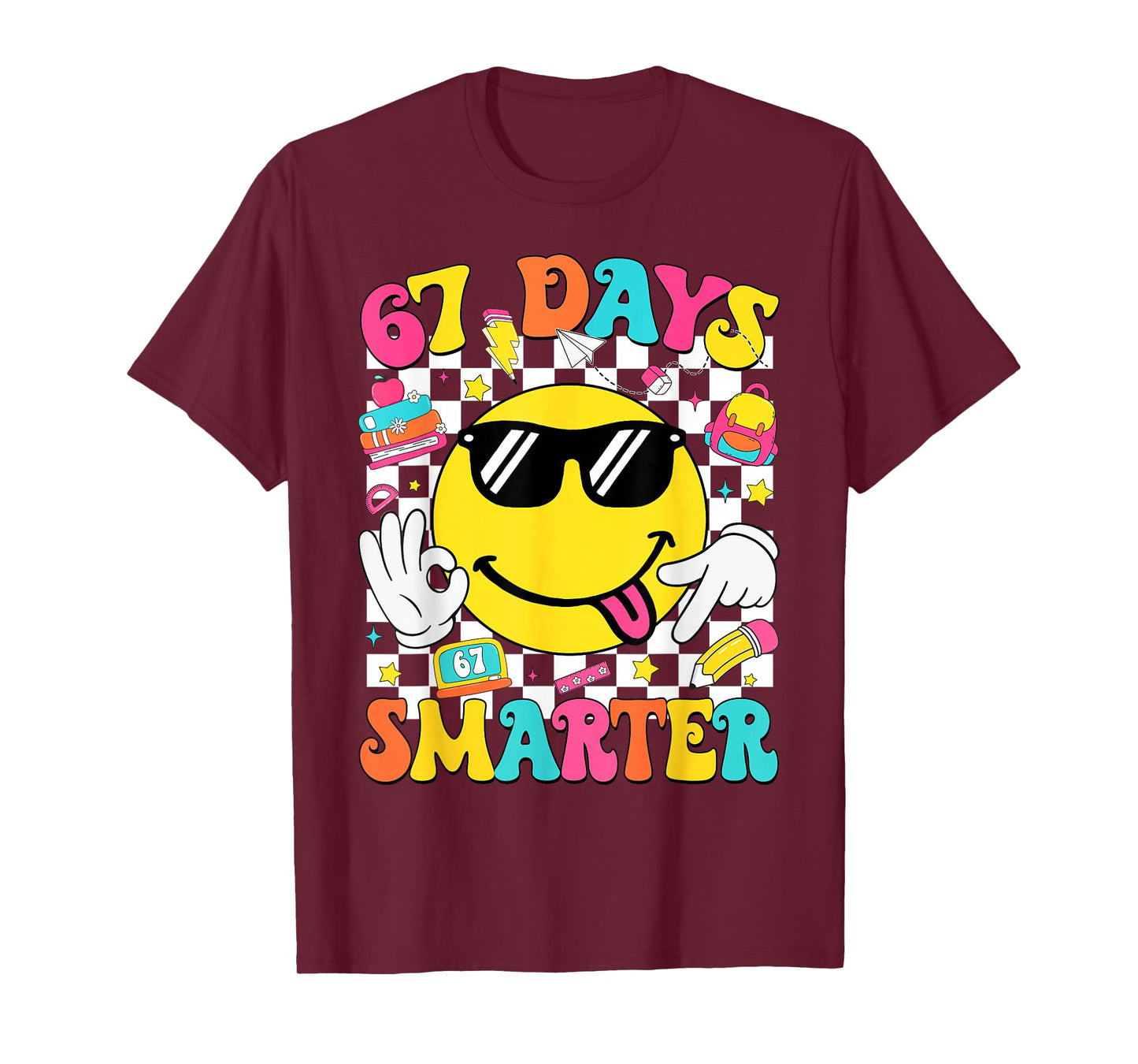 67th Day of School Shirt 67 Days Smarter Teacher Boy Girls T-Shirt