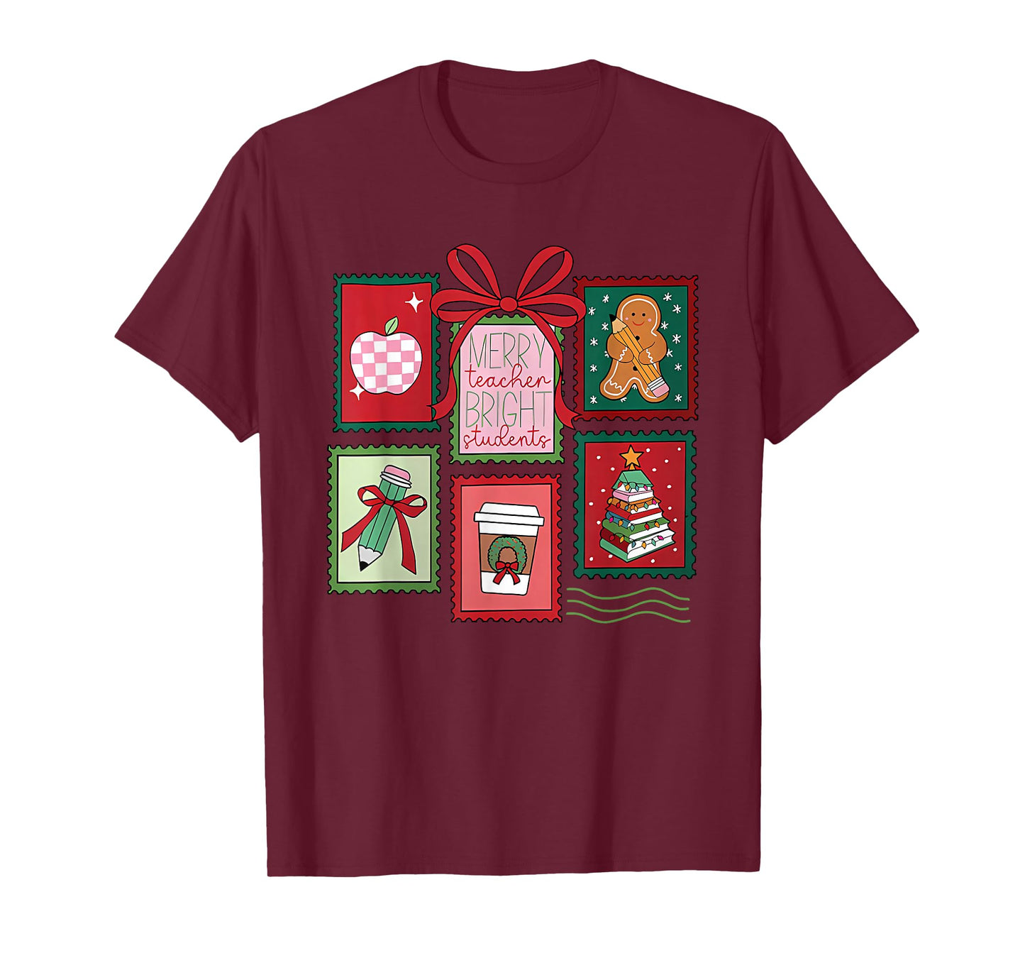 Christmas Teacher Stamps T-Shirt