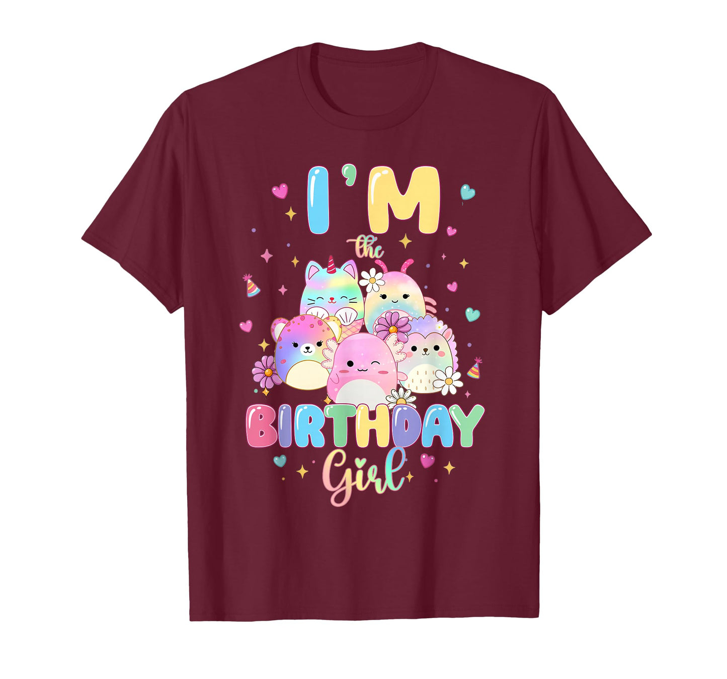 I'm The Birthday Girl Squish Squad Birthday Party Girls Kids T-Shirt