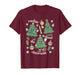Retro Teacher Christmas Rockin' Around The Classroom Womens T-Shirt