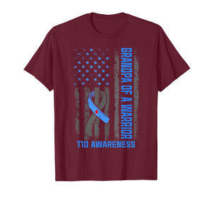 Type 1 Diabetes Awareness T1D Grandpa of Warrior Diabetic T-Shirt
