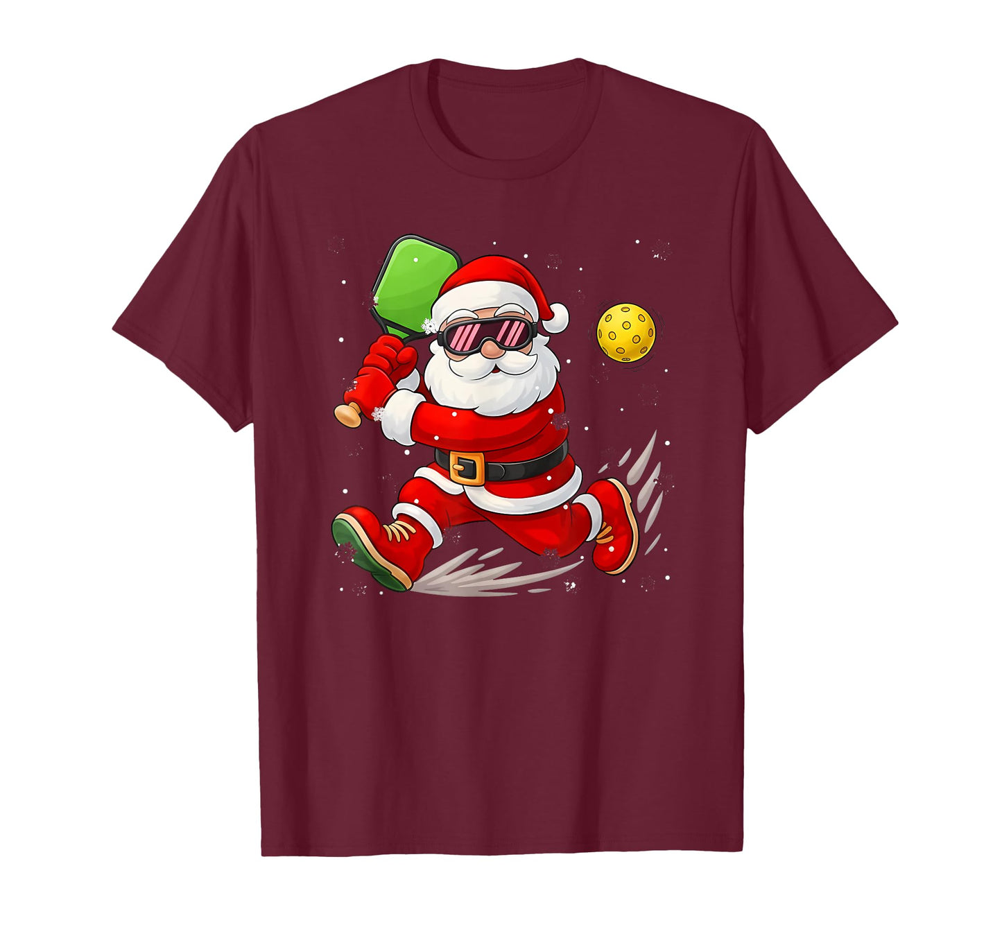 Christmas Santa Playing Pickleball Pajama Toddler Boys Kids T-Shirt