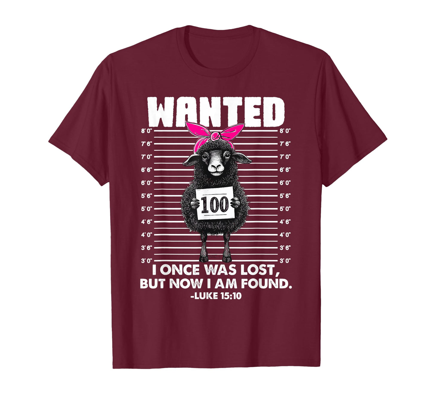 Wanted I Once was Lost Bible Verse Jesus Funny Sheep Easter T-Shirt