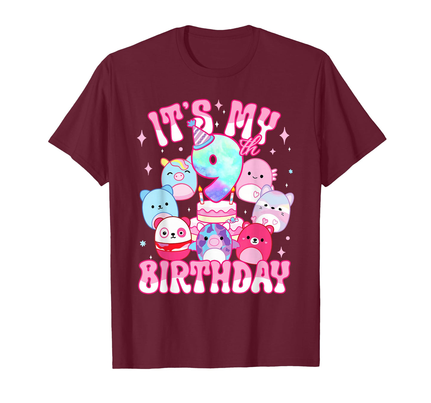 It's My 9th Birthday Squish Squad Girls Kids T-Shirt