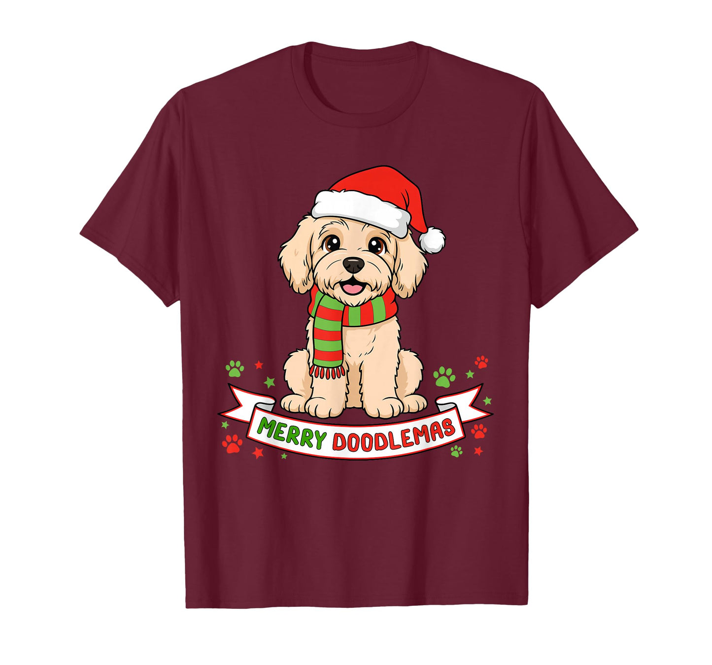 Merry Doodlemas Goldendoodle Christmas Doodle Dog Lover Xmas T-Shirt