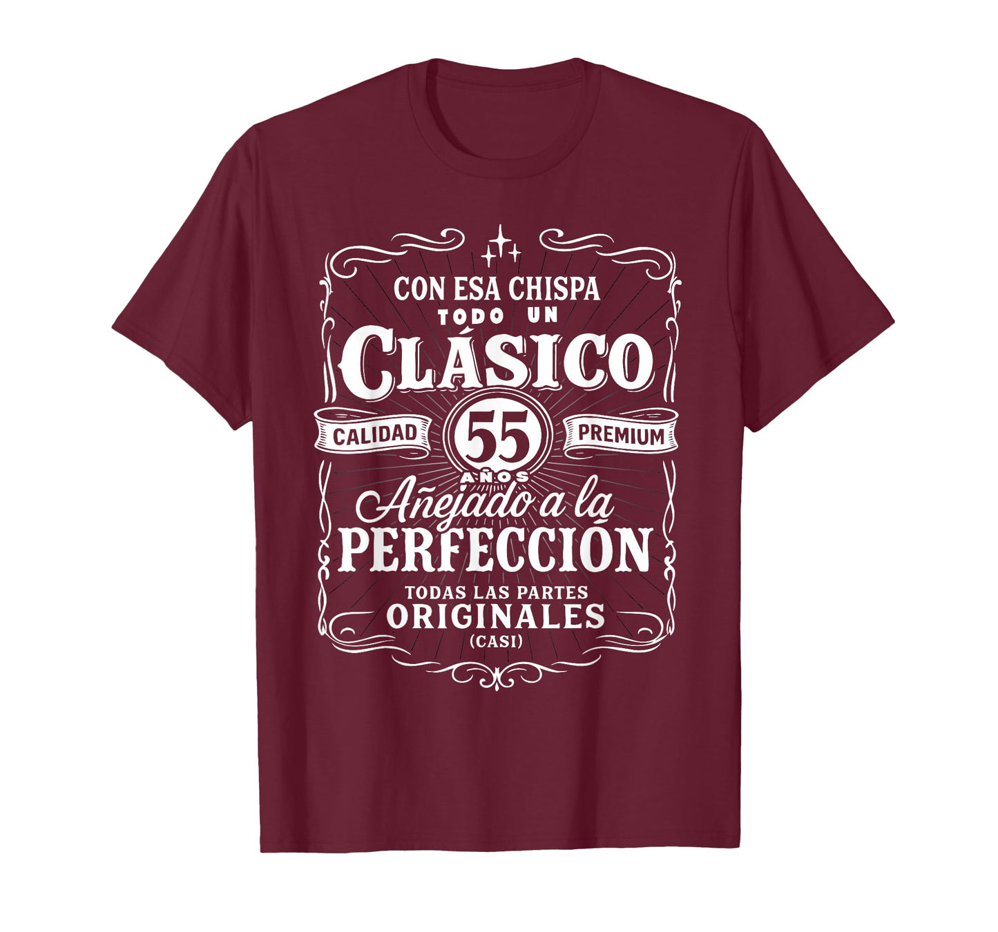 Vintage 55th Birthday Men Funny Cumpleaños 55 Spanish Gag T-Shirt