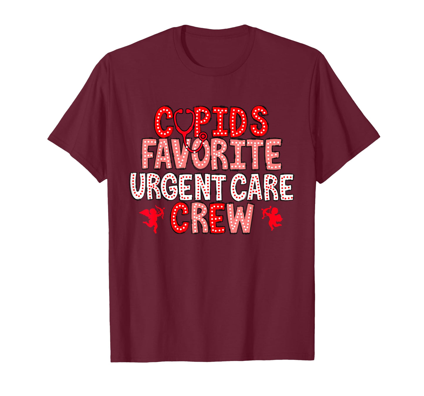 Cupid's Favorite Urgent Care Crew Nurse Valentines Injury T-Shirt