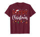Merry Christmas Buffalo Plaid Red Santa Family Xmas Pajamas T-Shirt