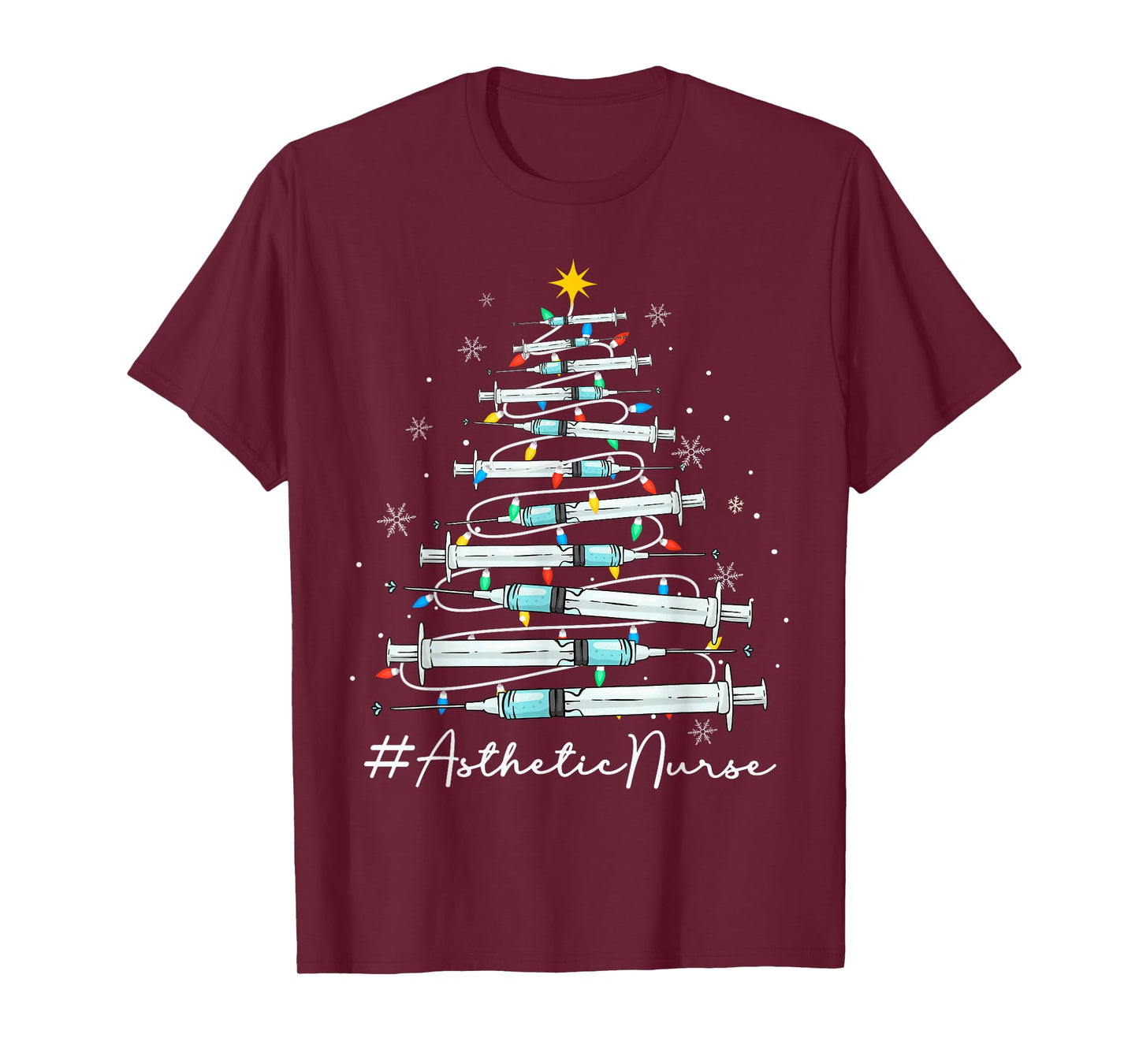 Botox Dealer Christmas Tree Aesthetic Nurse Injector T-Shirt