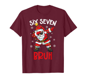 Bruh 67 Six Seven 6 7 Meme gen Alpha Christmas gen z Xmas T-Shirt
