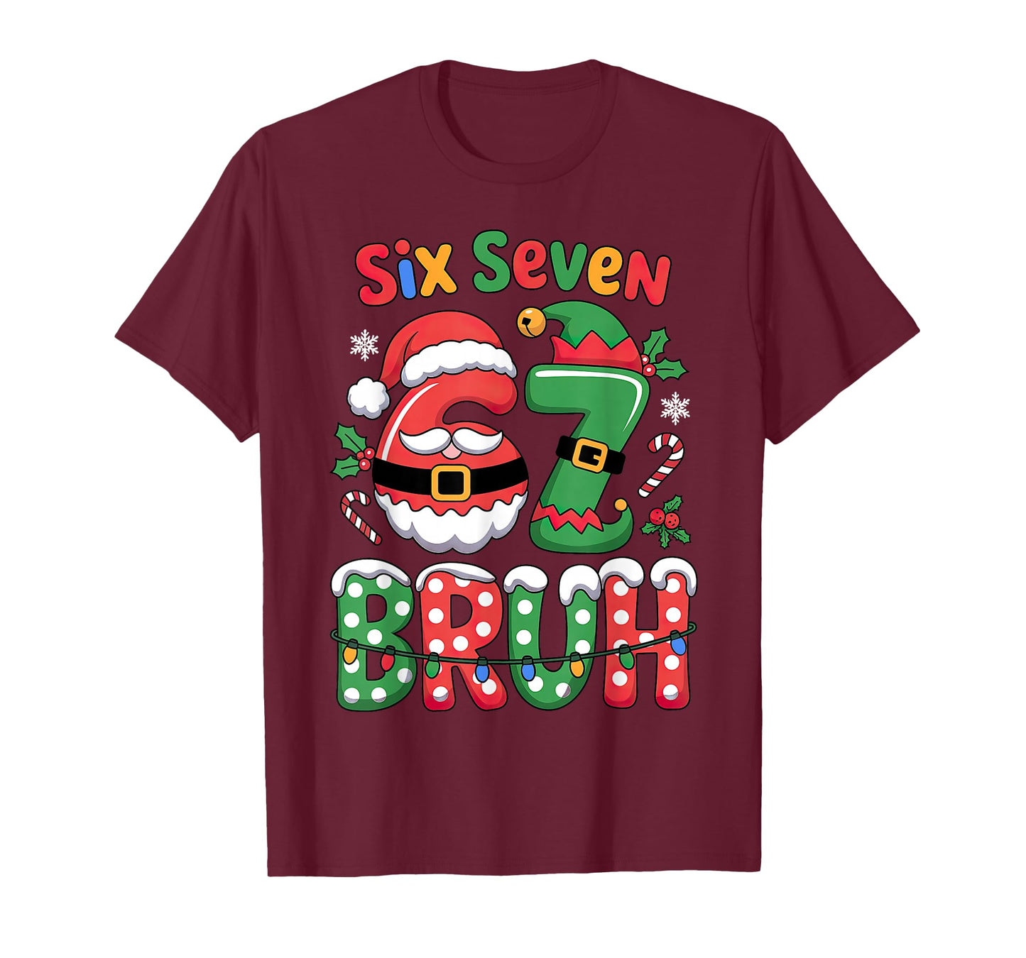 67 Christmas 6 7 Meme Six Seven Xmas T-Shirt