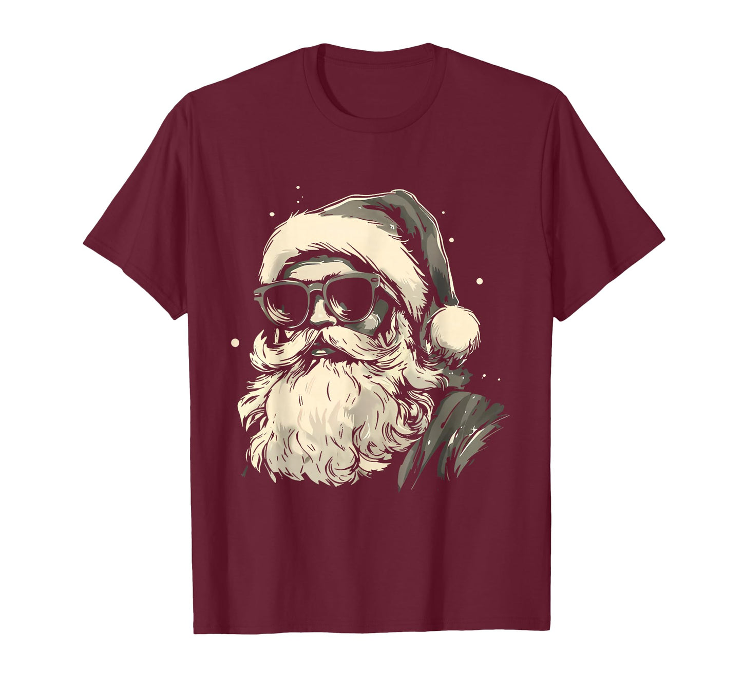 Cool Santa Claus Face Retro Sunglasses Christmas Men Boys T-Shirt