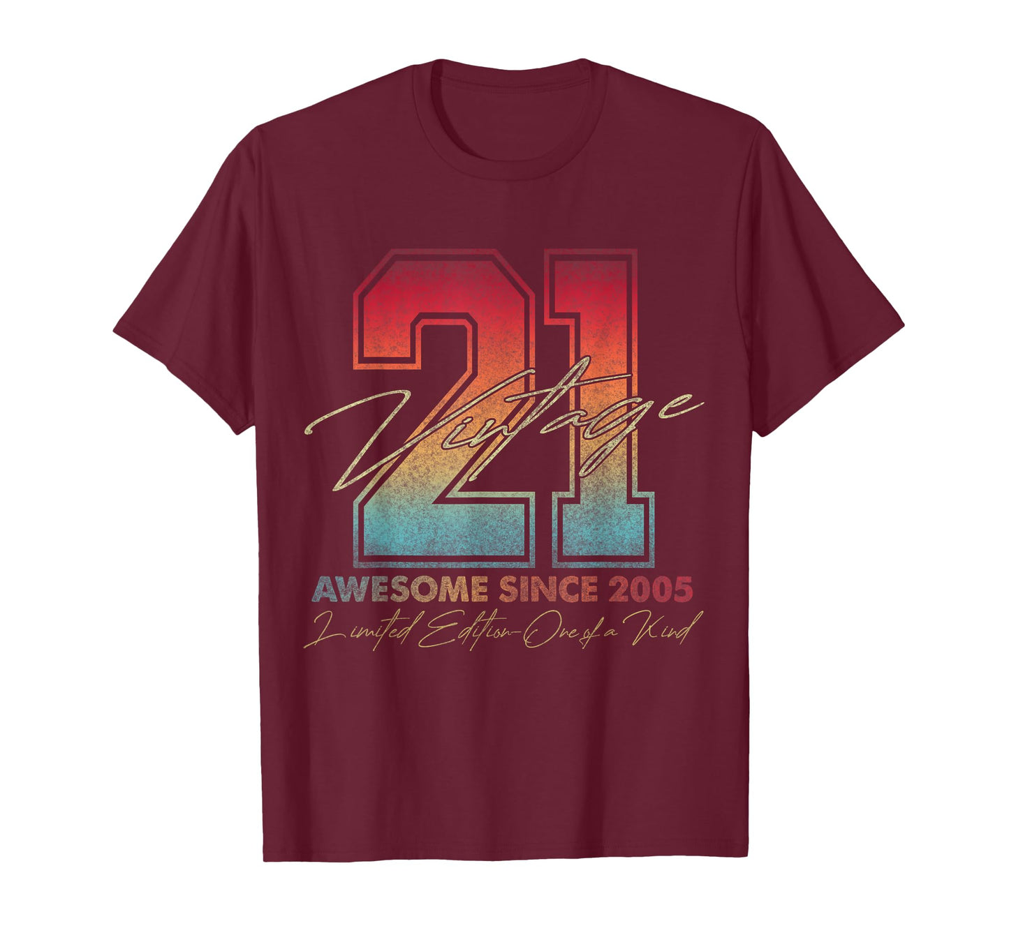 21 Year Old Gifts Vintage 2005 Limited Edition 21st Birthday T-Shirt