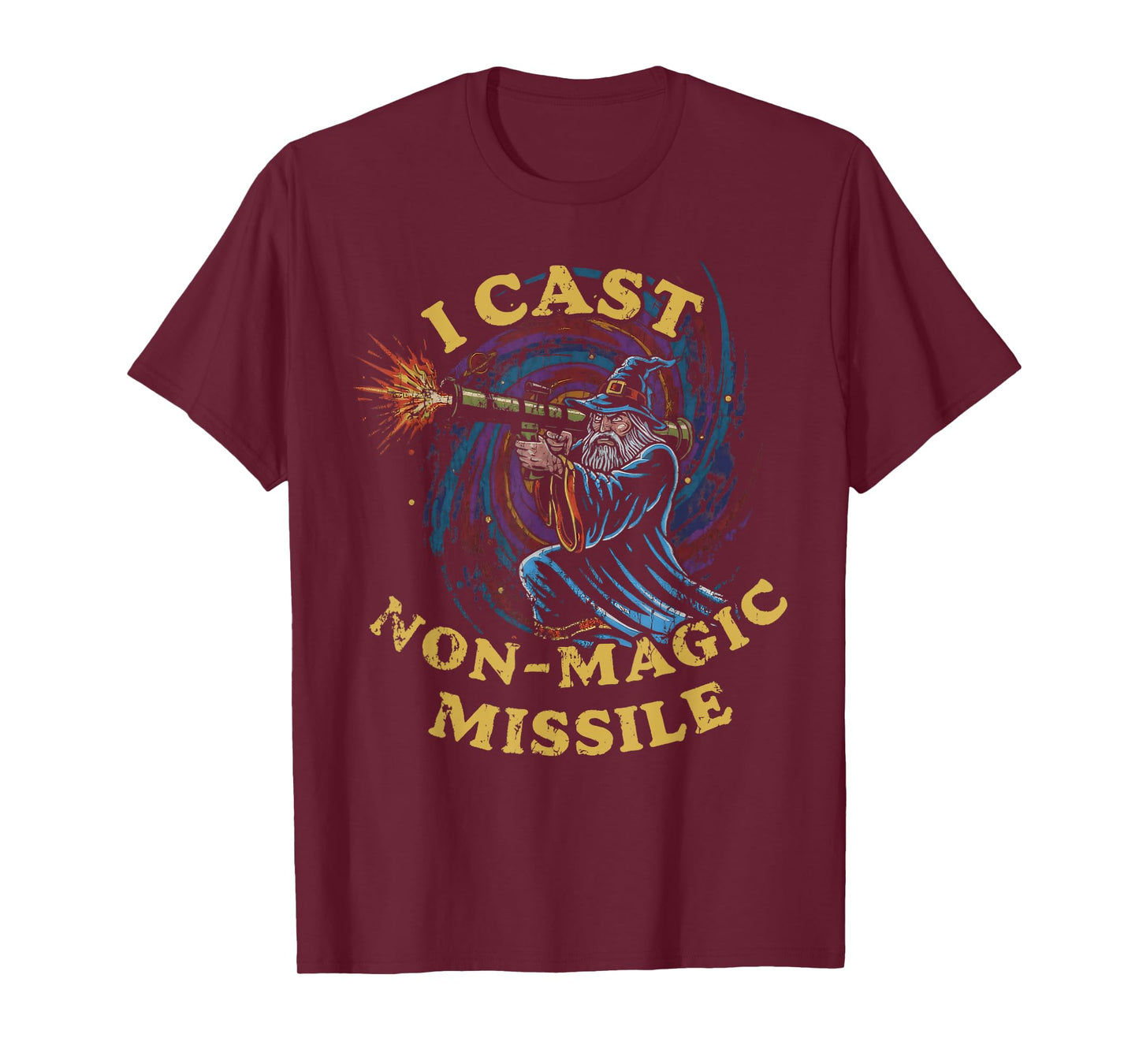 I Cast Non-Magic Missile Funny Wizard Parody Meme T-Shirt