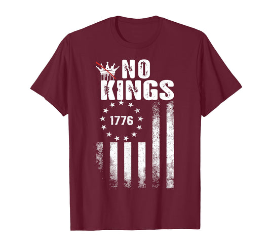 No Kings Patriotic Men Women Liberty T-Shirt