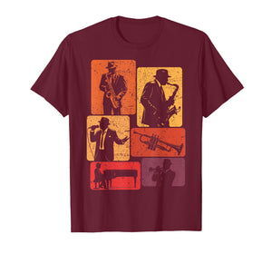 Retro Jazz Band Musicians Vintage Jazz Music Lover T-Shirt