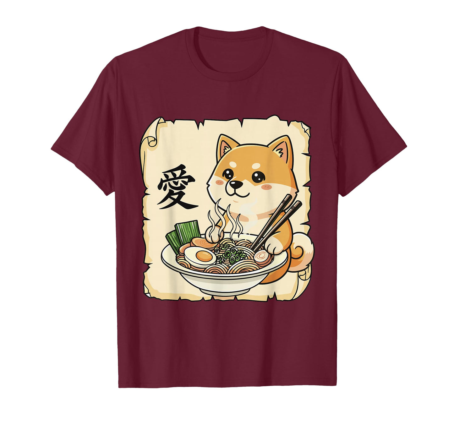 Funny Dog Ramen Kawaii Anime Japanese Graphic Women Men T-Shirt