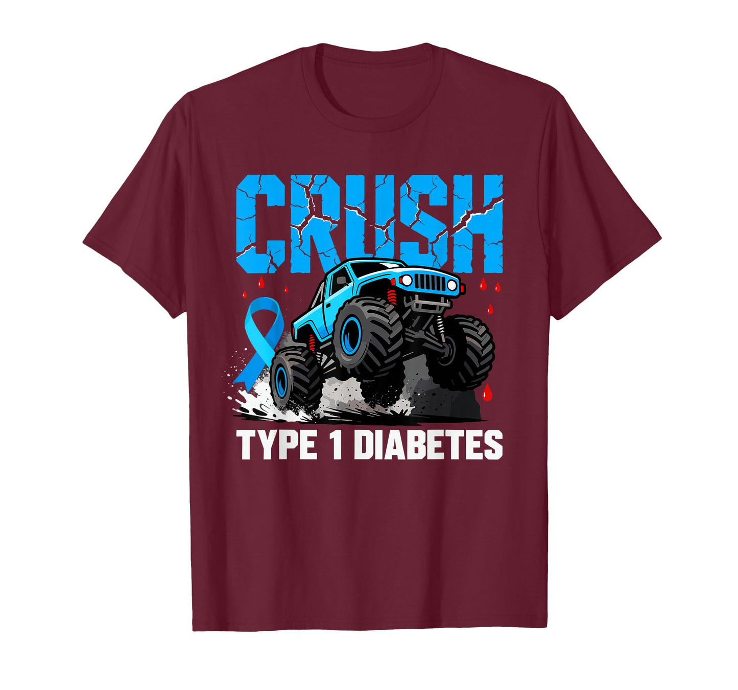 Crush Type 1 Diabetes Awareness Truck T1D Toddler Boys Kids T-Shirt