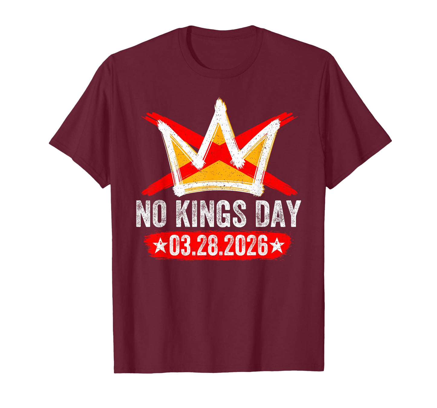 No Kings Day March 28 2026 Retro Vintage Patriotic Men Women T-Shirt