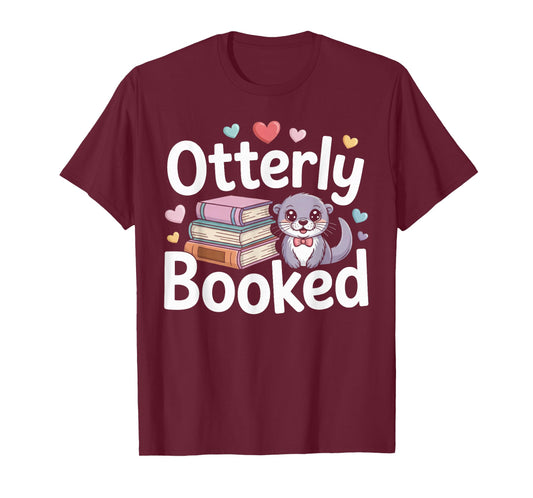 Otterly Booked Cute Otter Pun for Book Lovers T-Shirt