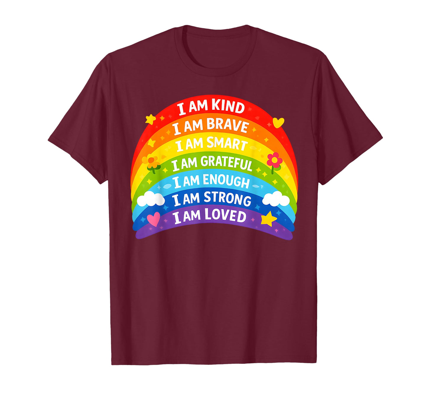 Positive Affirmations Rainbow for Kids T-Shirt