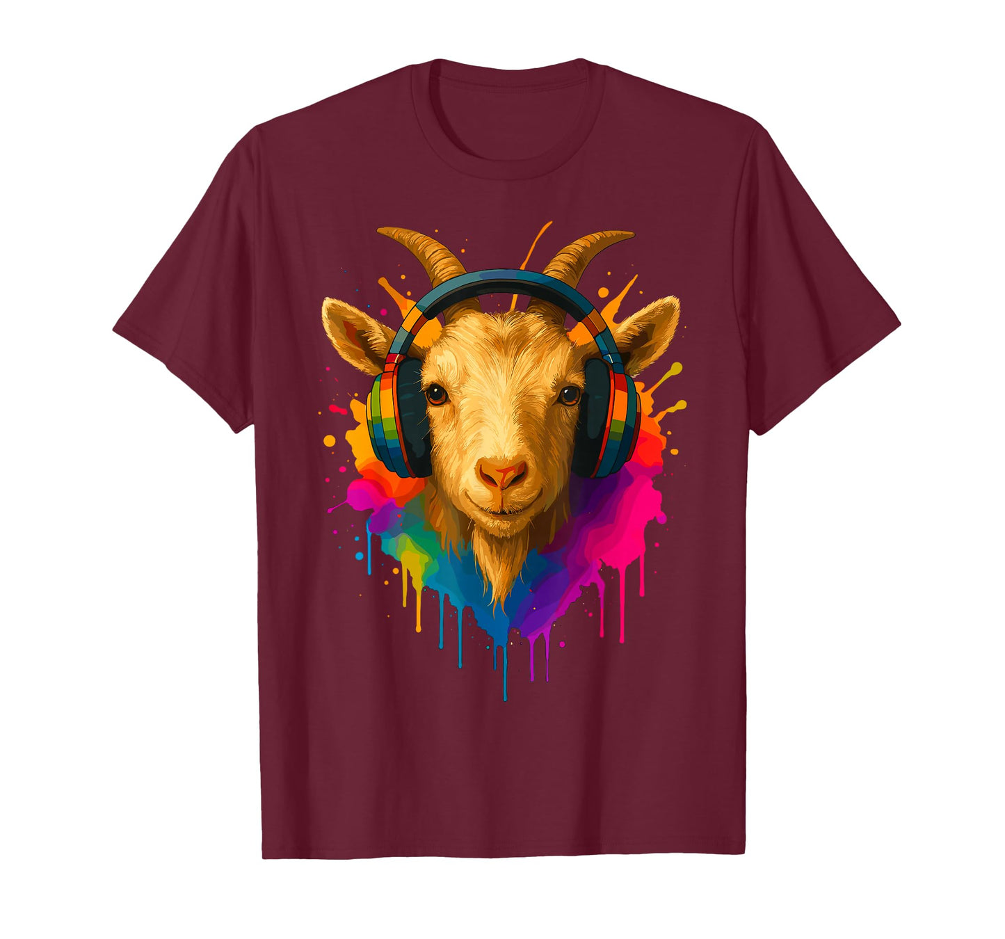 Goat with Music Headphones T-Shirt