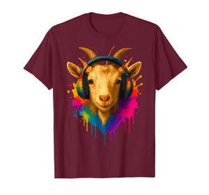 Goat with Music Headphones T-Shirt