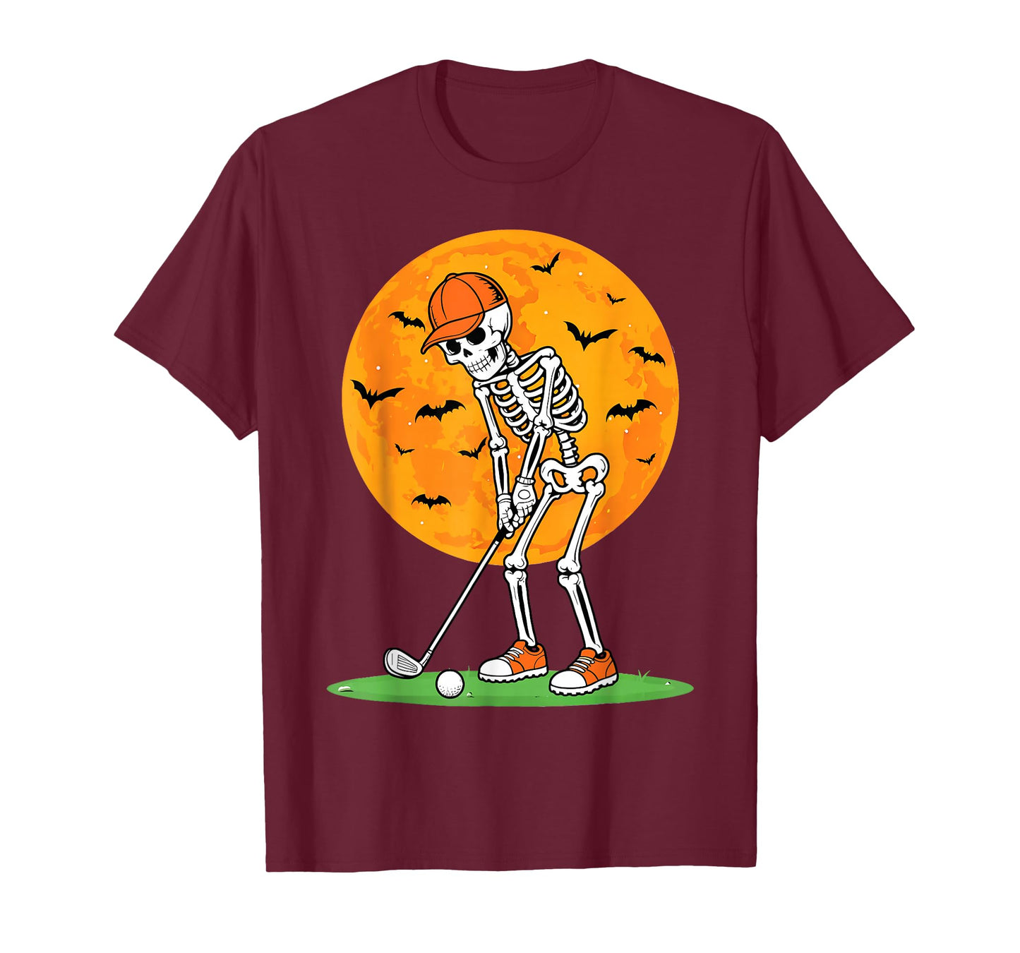 Halloween Golf Skeleton Spooky Golfer Halloween Golfing T-Shirt