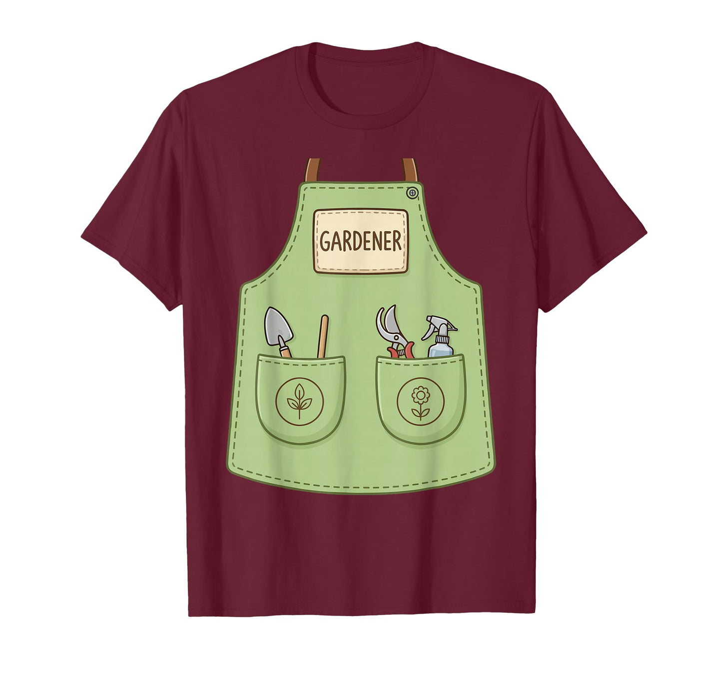 Gardener Funny Cute Gardening Horticulture Apron Costume T-Shirt