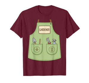 Gardener Funny Cute Gardening Horticulture Apron Costume T-Shirt