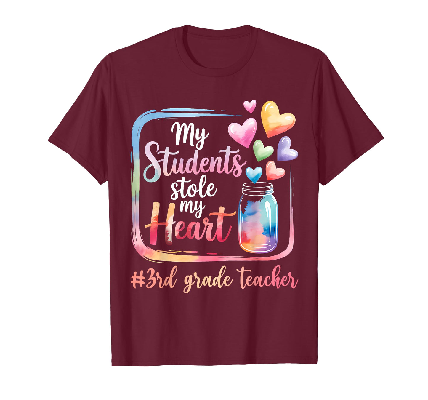 My Student Stole My Heart 3rd Grade Teacher Valentine Womens T-Shirt