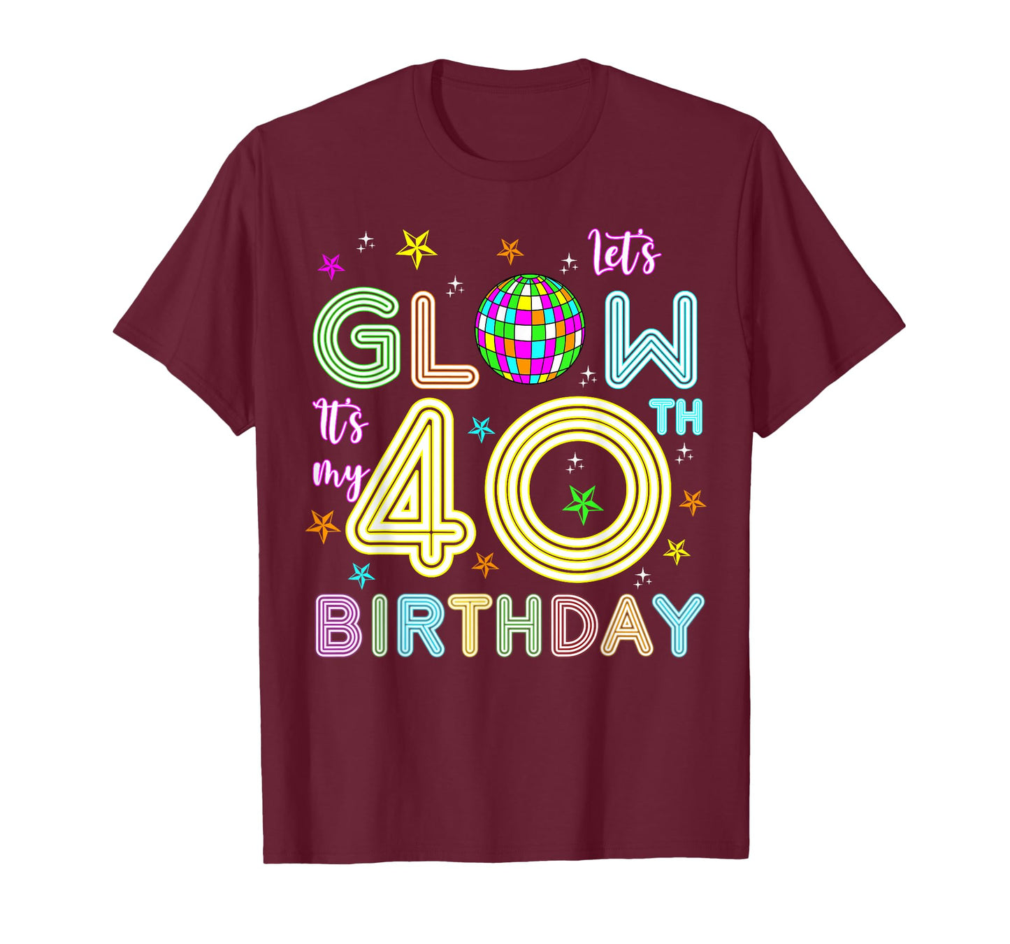 It's My 40th Birthday Glowing 80s 40 Year Old T-Shirt