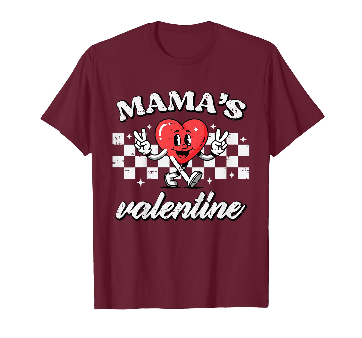 Kids Mamas Valentine Heart Peace Valentines Day Boys Kids Toddler T-Shirt