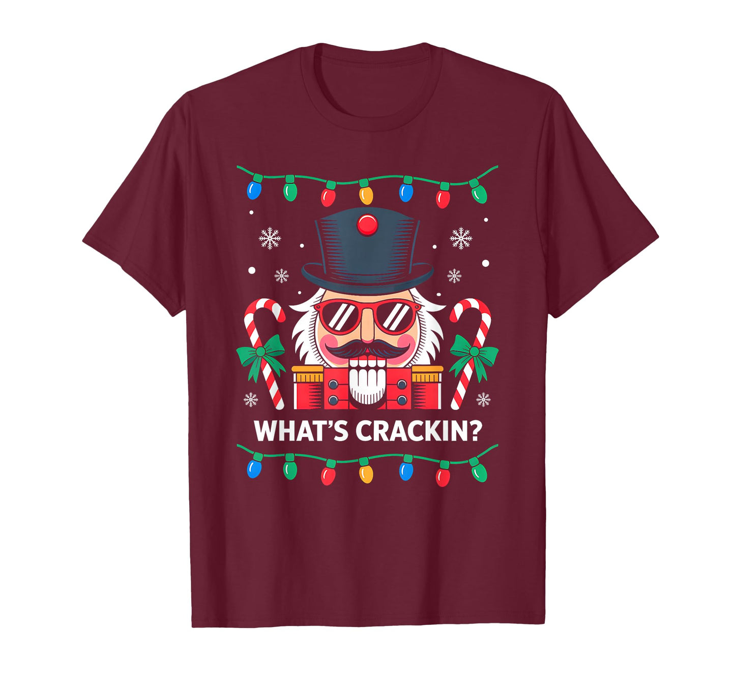 Funny Christmas Nutcracker What's Crackin Family Xmas Lights T-Shirt