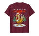Funny F-CAW-F Christmas Chicken Xmas Lights Santa hat F-CAWF T-Shirt