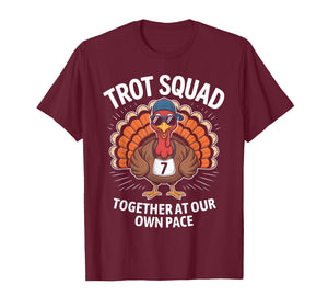 67 Thanksgiving Turkey Matching Number 7 Costume Trot Squad T-Shirt