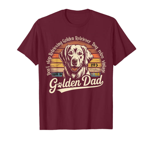 Don´t Stop Retrieving Golden Retriever Dog Retro Vintage T-Shirt