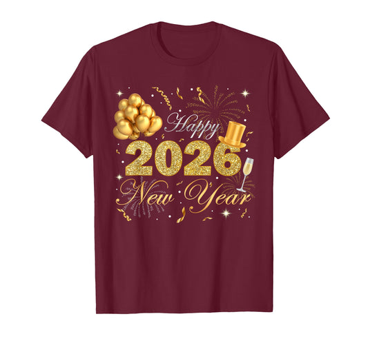 Happy New Year Eve Party 2026 Family Matching Costume T-Shirt