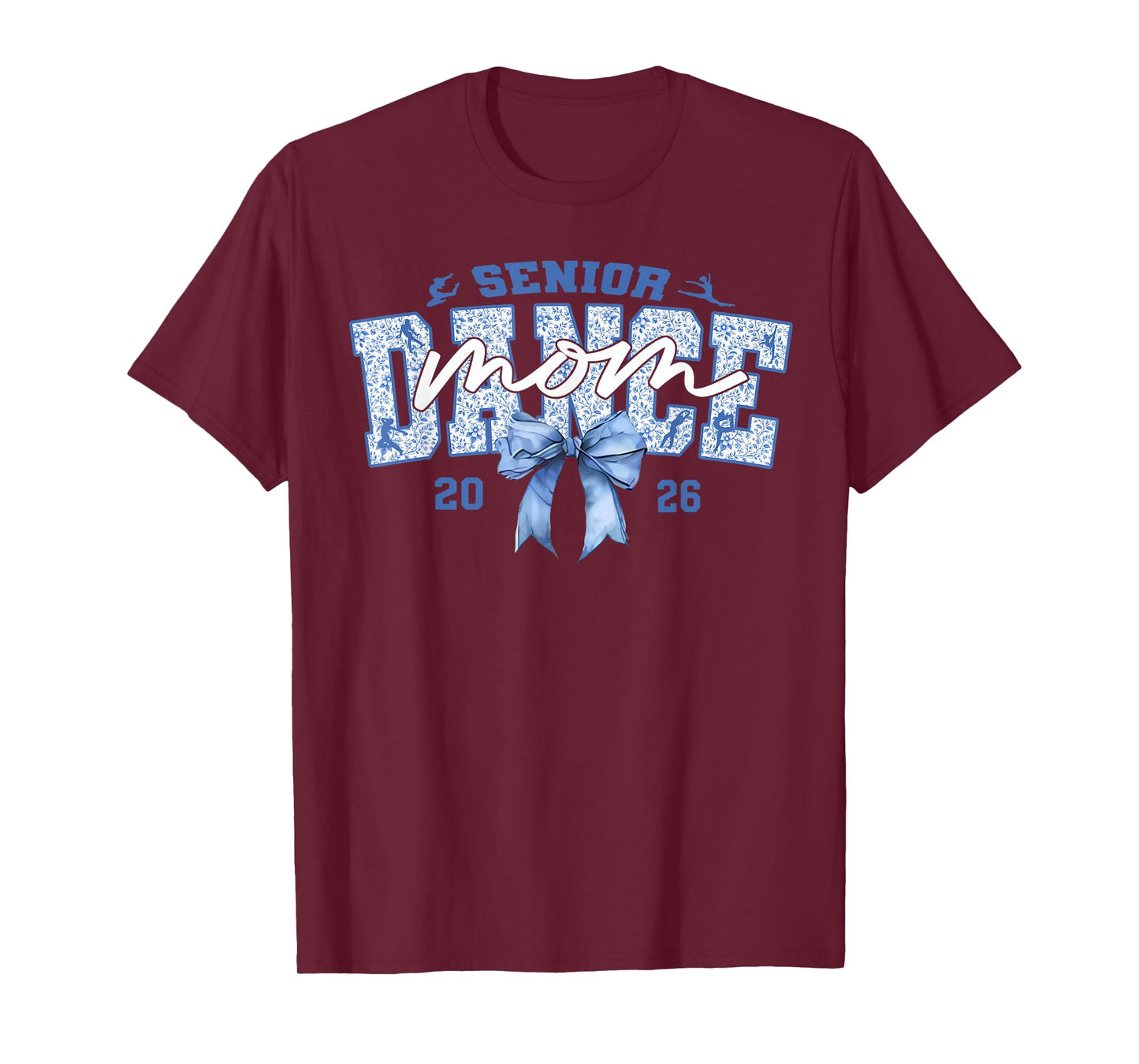 Blue Dance Senior Mom 2026 Coquette Ballet Dancing Mama T-Shirt