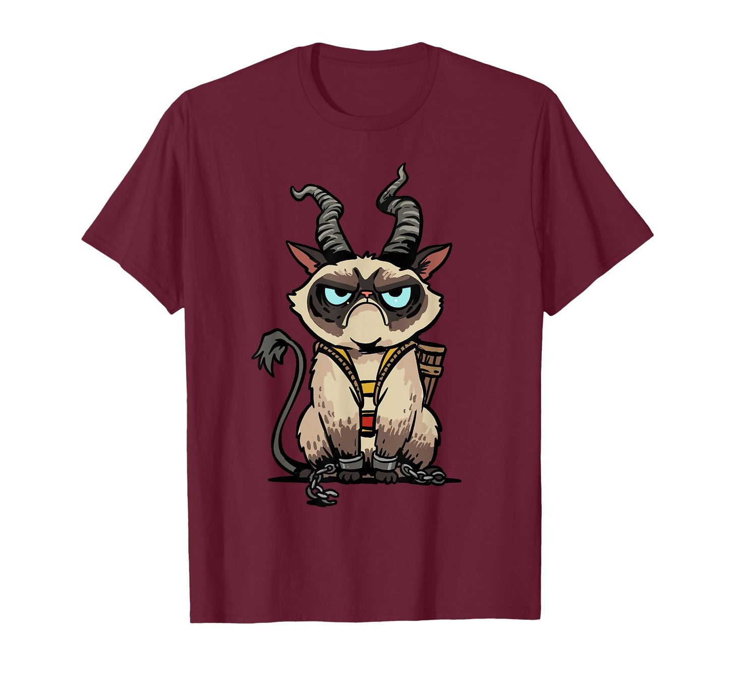 Krampus Cat Christmas Evil Monster Jolly Kitten Creepy Xmas T-Shirt