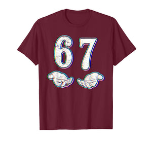 Number 67 Matching Six Seven 6 7 Meme 6-7 Halloween Costume T-Shirt