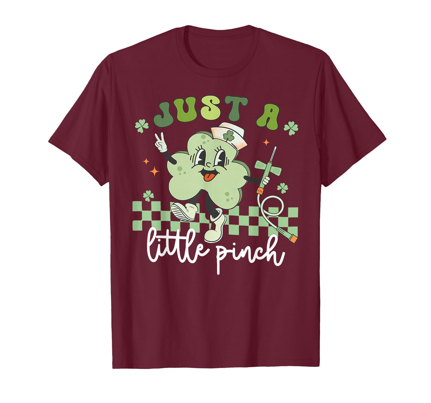 Just a Little Pinch Phlebotomist Nurse Shamrock Patricks Day T-Shirt