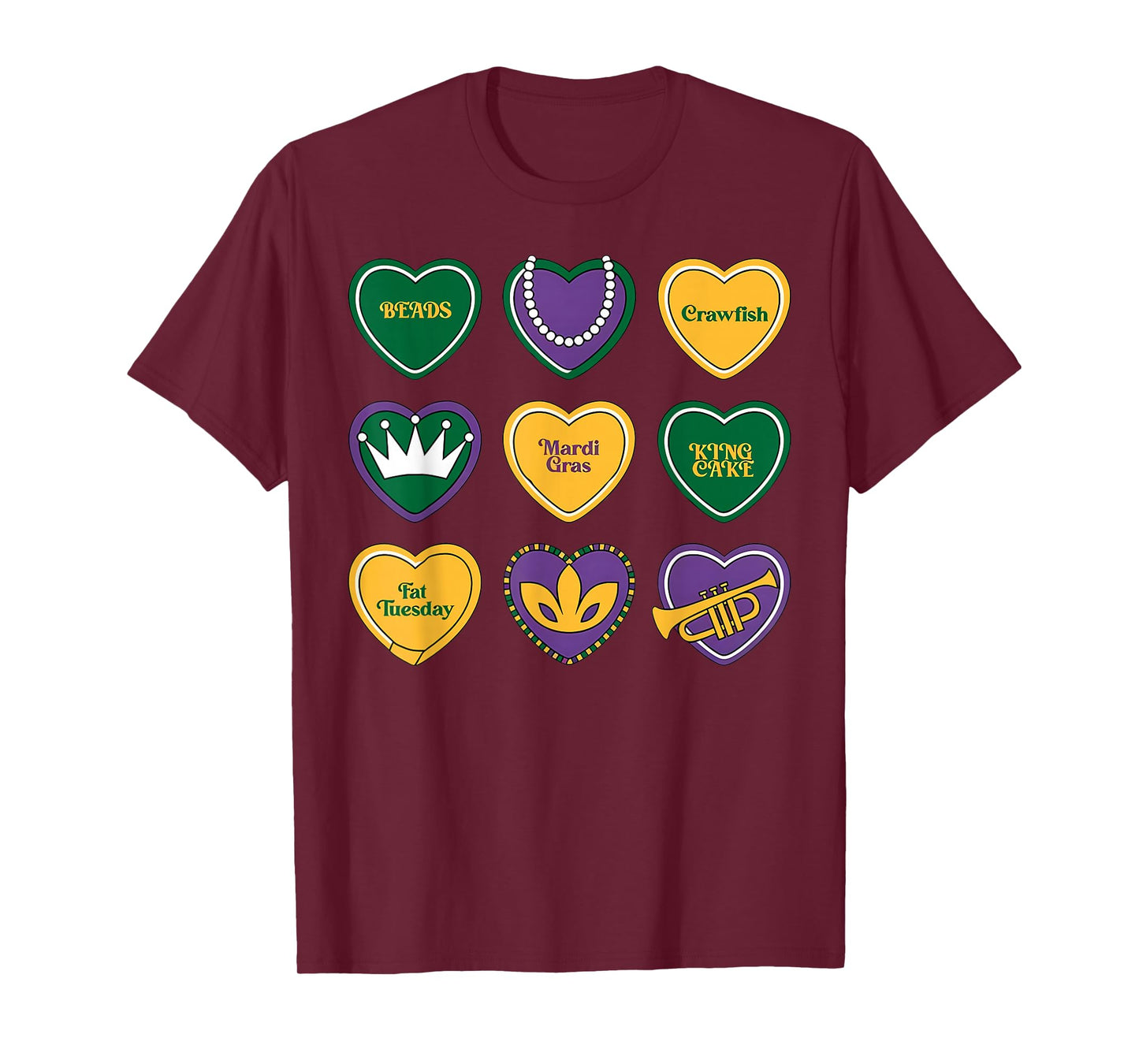 Mardi Gras Conversation Heart Candy Festival New Orleans T-Shirt