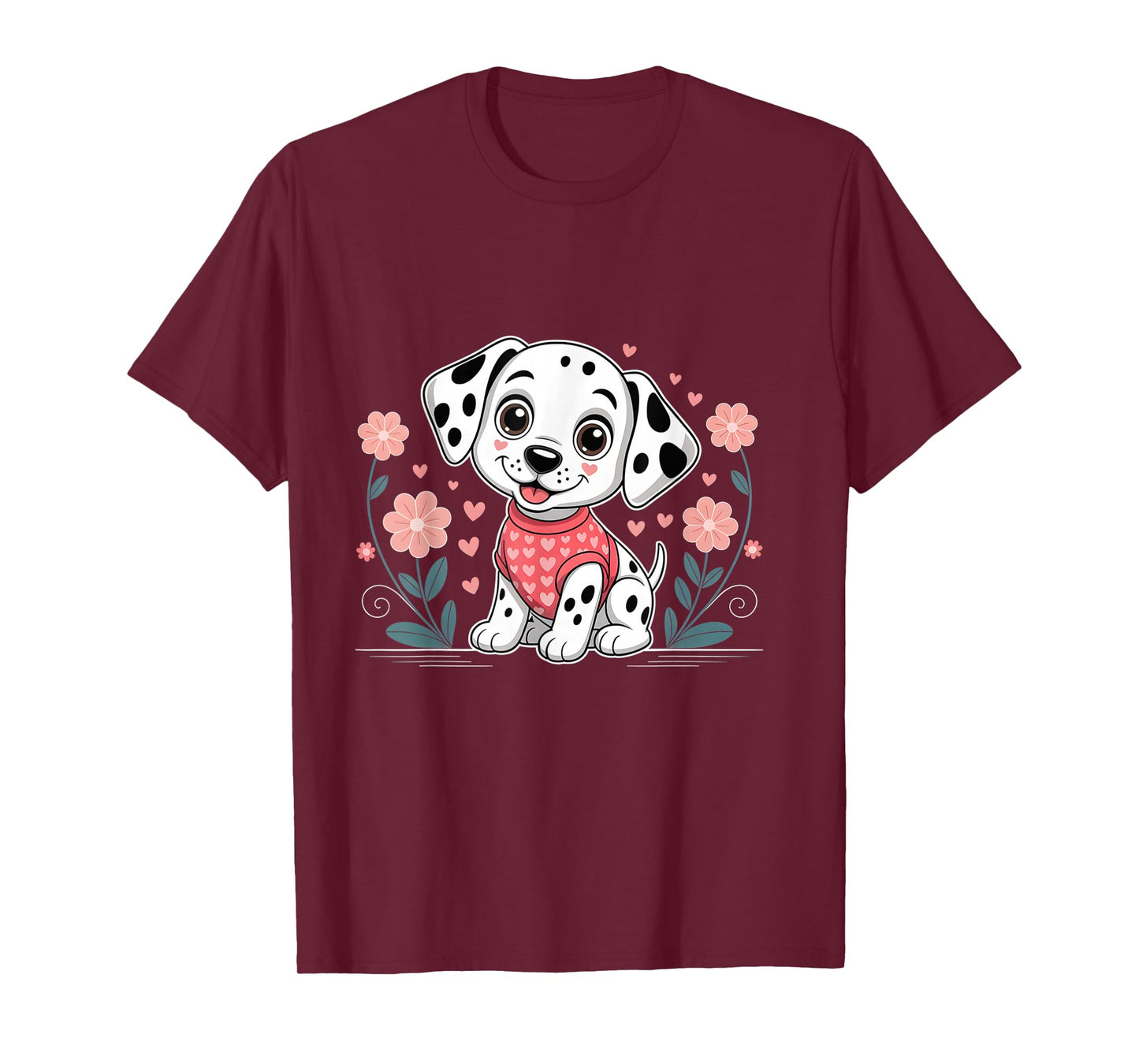 Cute Dalmatian Valentines Day Dog Lover Heart T-Shirt