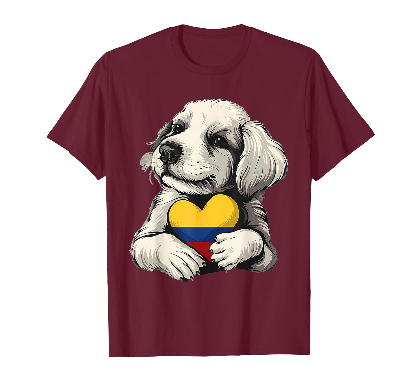 Colombia Flag Dog Colombian Roots Colombian Pride T-Shirt