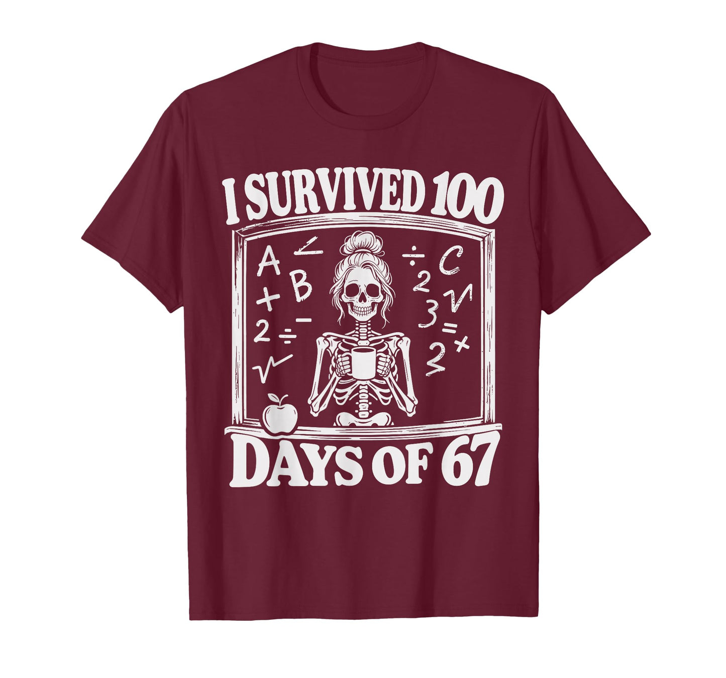 I Survived 100 Days of 67 Meme Teachers 100 Days of School T-Shirt