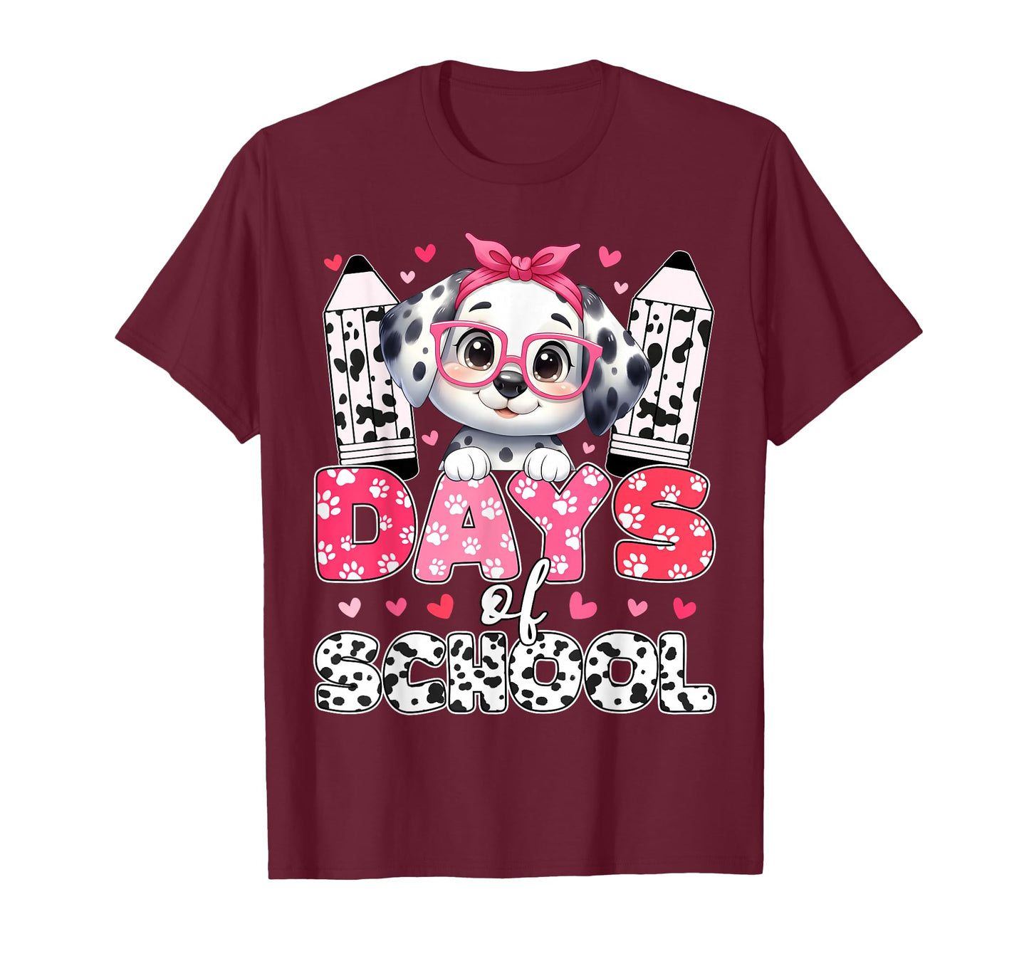 101 Days Cute Dog 100th Day of School Girl Teacher Kid T-Shirt