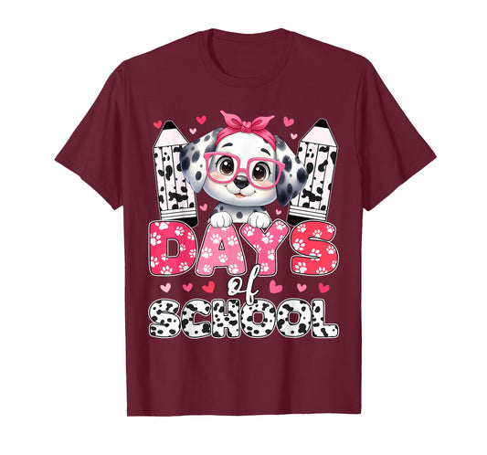 101 Days Cute Dog 100th Day of School Girl Teacher Kid T-Shirt